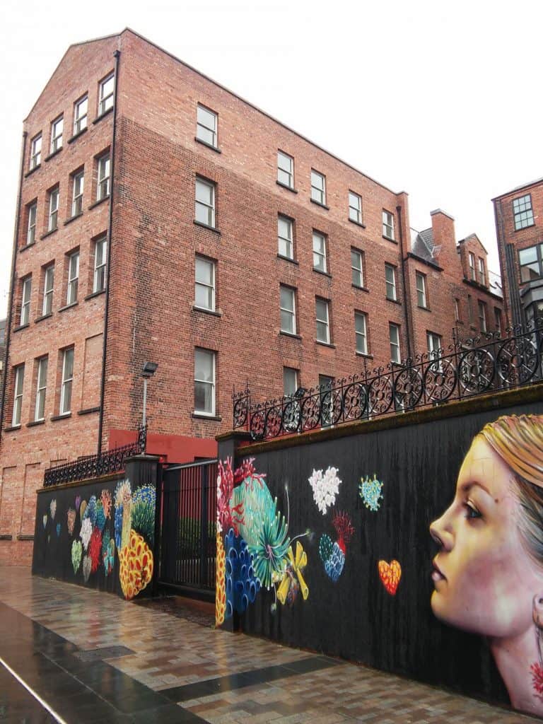 Belfast street art renovated factory